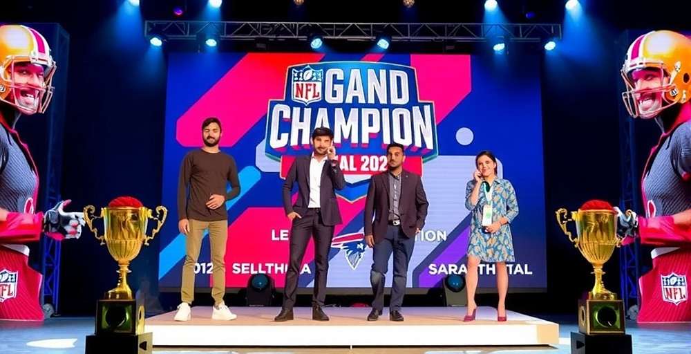 NFL India Grand Champion tournament in Bengaluru with players competing on stage